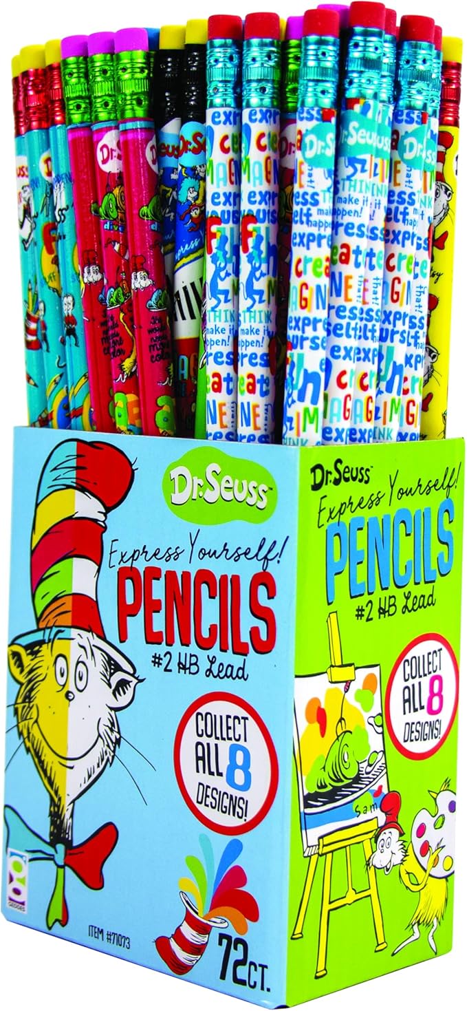 Dr Seuss Express Yourself  - Pack of 8 Assorted Pencils