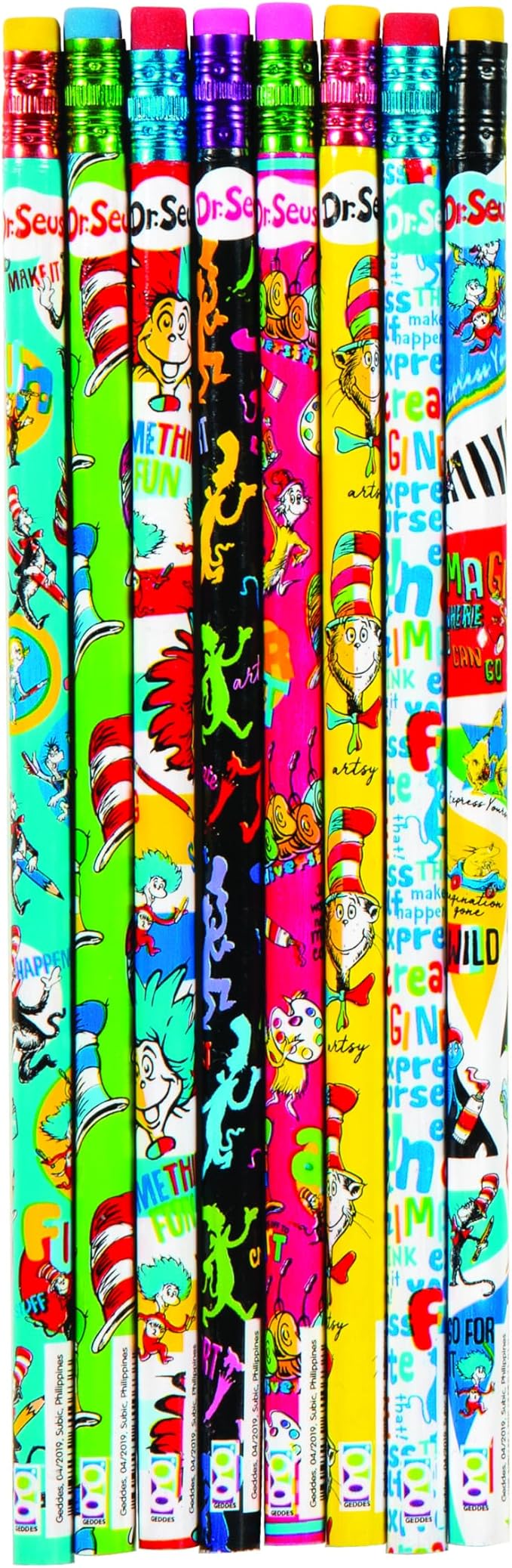 Dr Seuss Express Yourself  - Pack of 8 Assorted Pencils