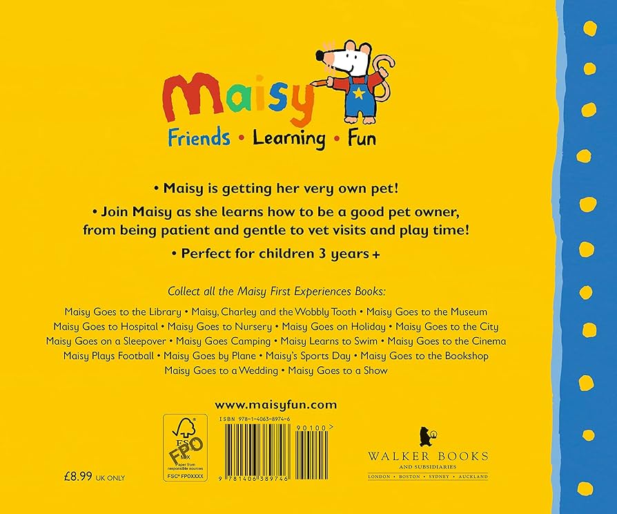 Maisy First Experiences Book - Maisy Gets a Pet - مايسي تذهب للنوم