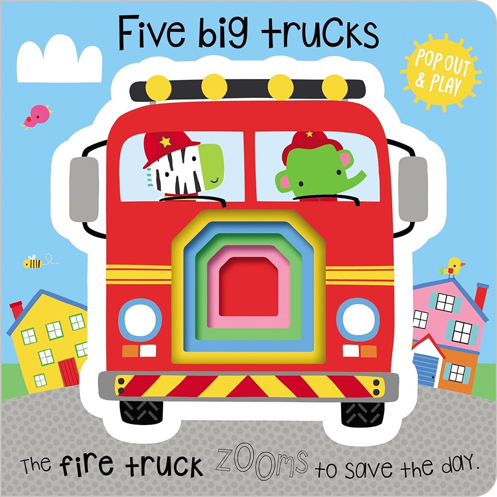 Five Big Trucks - (20 x 20 cm Board Book)