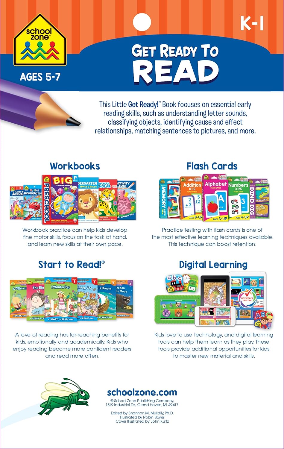 School Zone: Get Ready To Read - A Little Get Ready! Book - Age 3-6 - منطقة المدرسة: استعد للقراءة - كتاب "استعداد صغير" - لعمر 3-6 سنوات