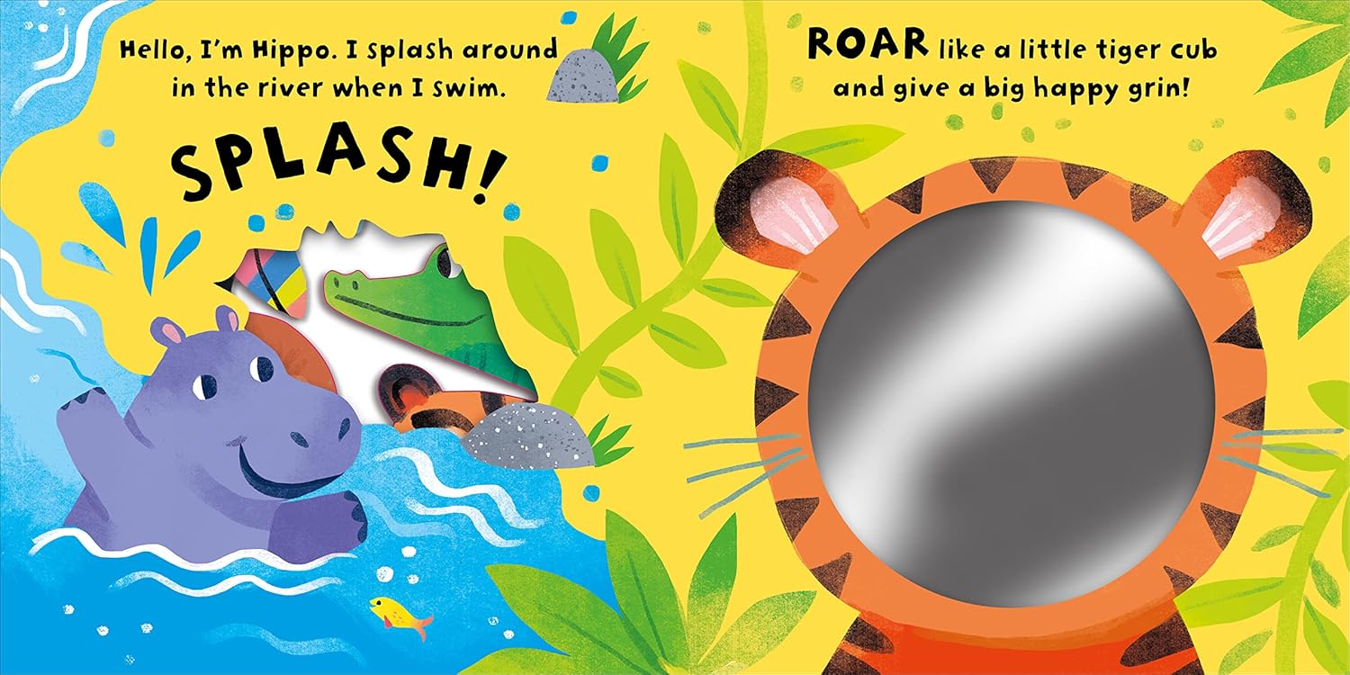 Priddy Books: My Jungle Friends - With Mirror Inside - كتب بريدي: أصدقائي في الغابة - مع مرآة بالداخل
