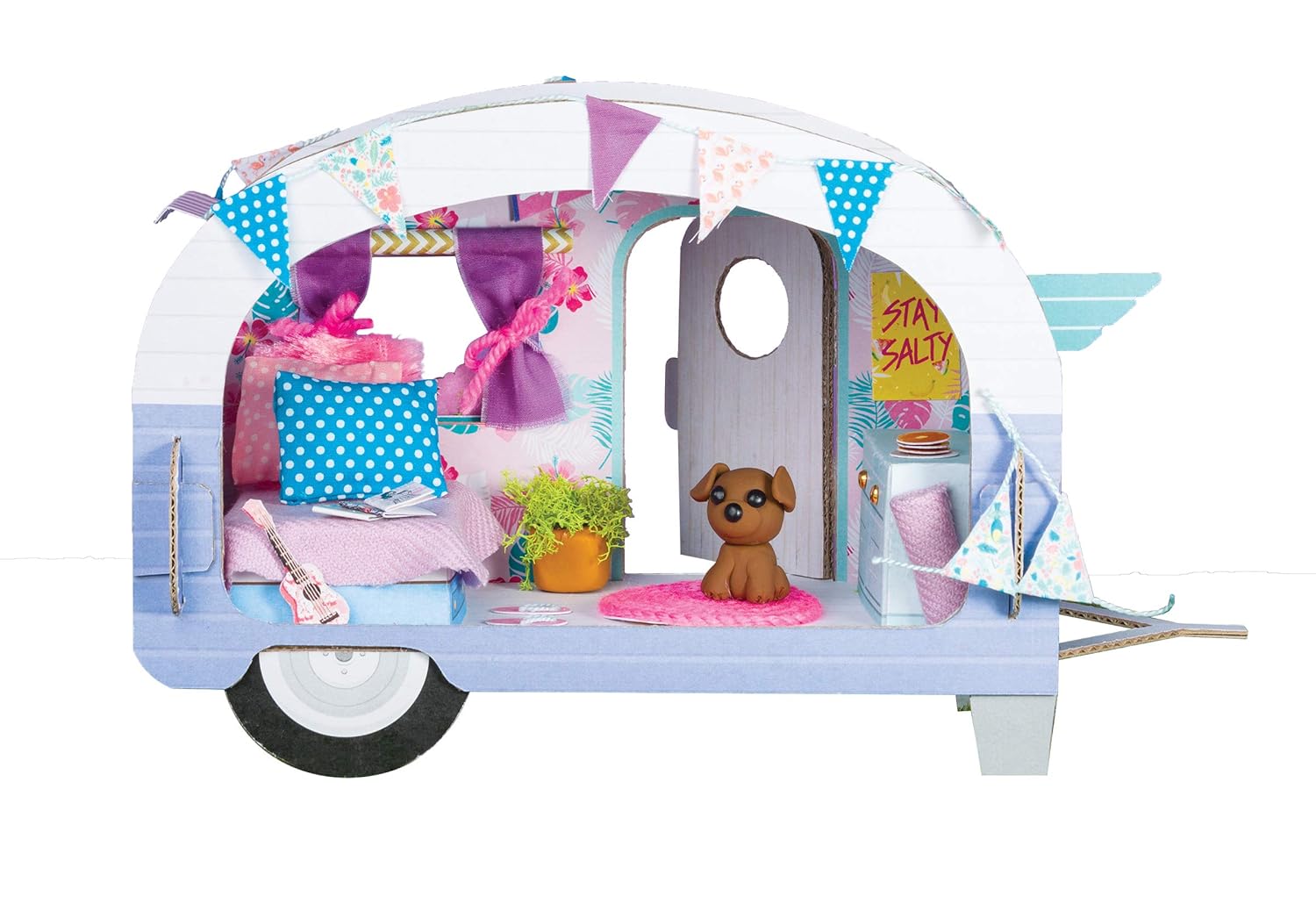 Klutz: Make Your Own Tiny Camper - Craft a miniature glamping getaway! - Book & Activity Kit - Klutz: اصنع بنفسك عربة تخييم صغيرة - اصنع مخيمًا مصغرًا فاخرًا! - كتاب ومجموعة أنشطة