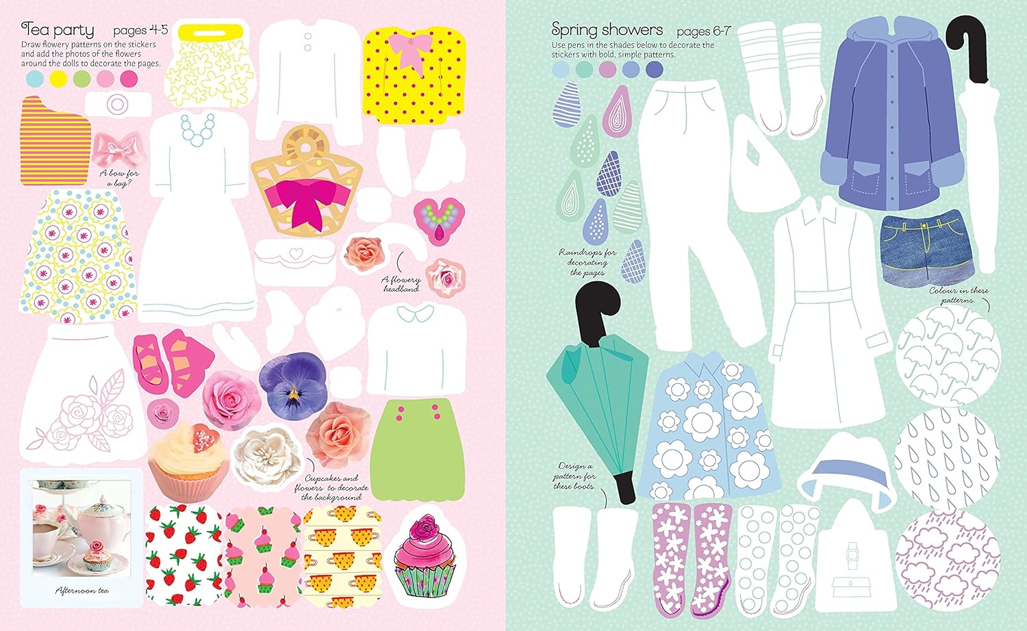 Usborne Activities - Sticker Dolly Dressing Fashion Designer Summer and Winter Collections - أنشطة Usborne - مجموعات الصيف والشتاء لمصممة أزياء Dolly Dressing