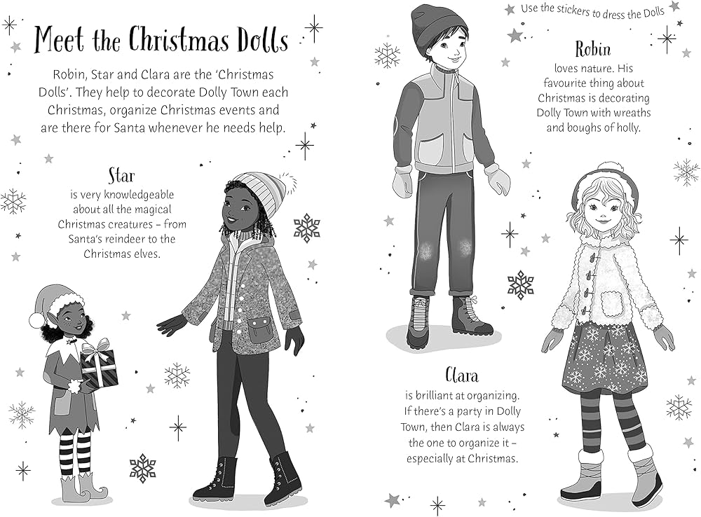 Usborne A Sticker Dolly Stories #09: Christmas Mystery - A Princess Dolls Story