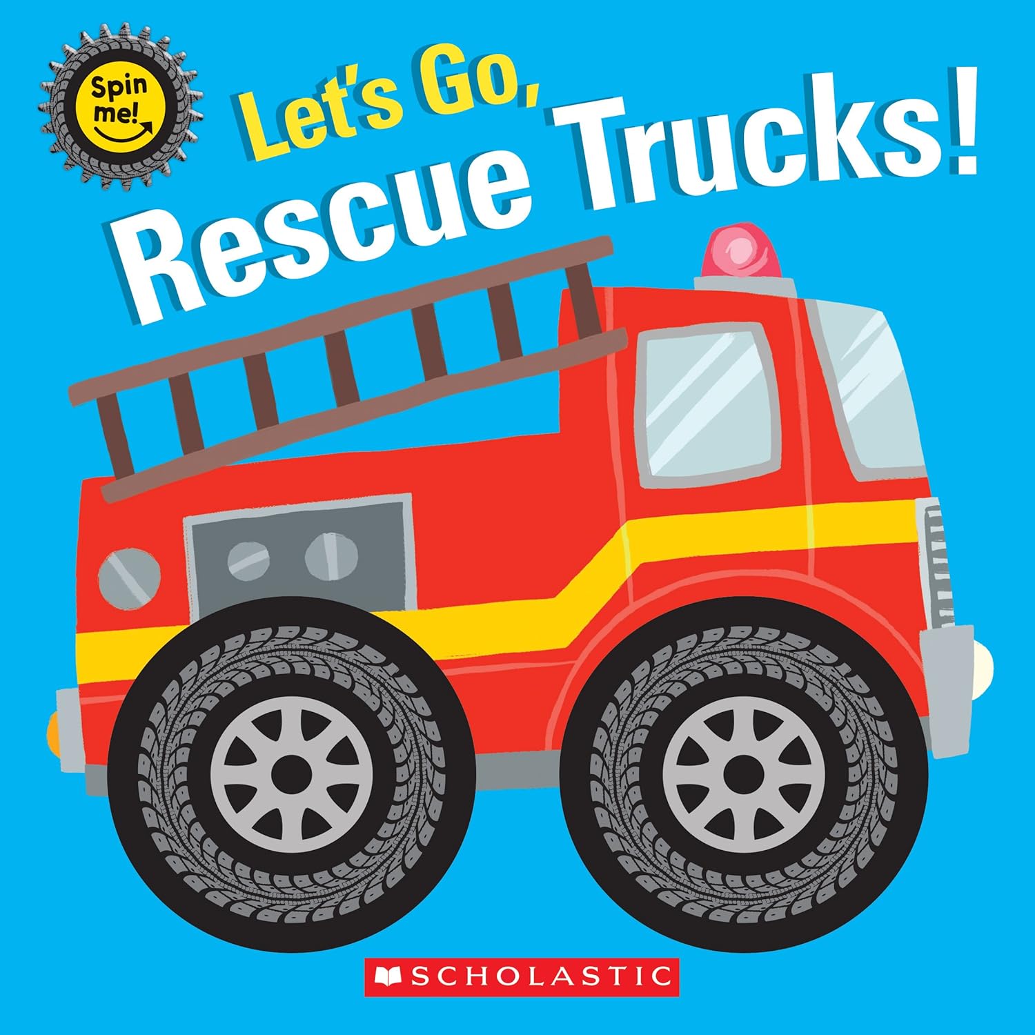 Spin Me! - Let's Go, Rescue Trucks! - سكولاستيك - كتاب شاحنتي المزدحمة - كتاب حسي للعب معي