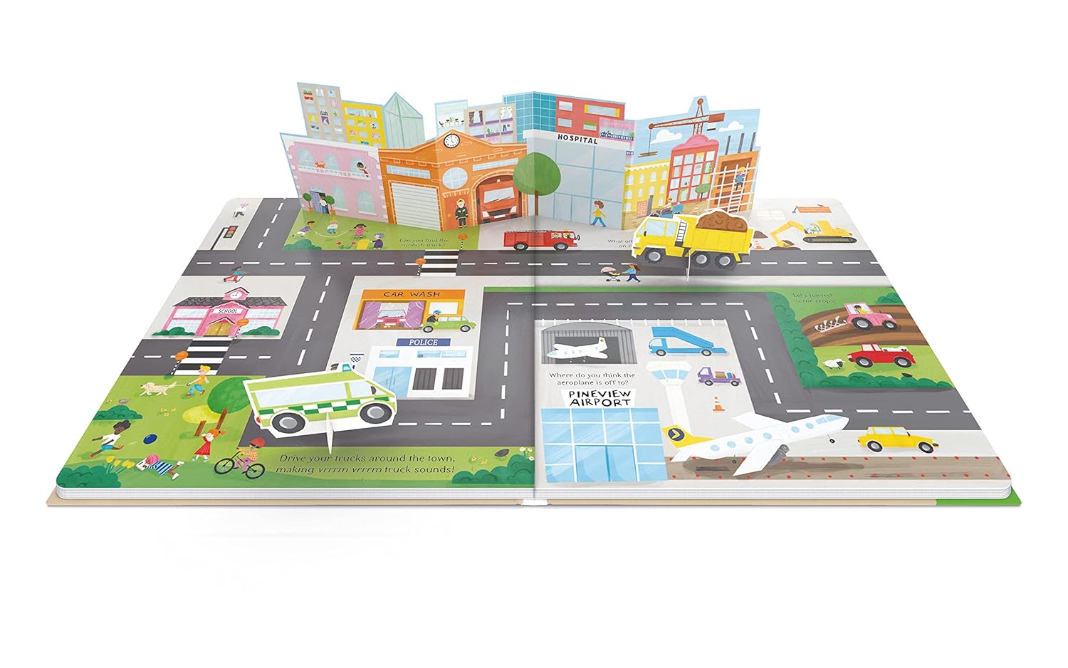 Priddy Books: Trucks - Pop-Up Places - Priddy Books: شاحنات - أماكن منبثقة