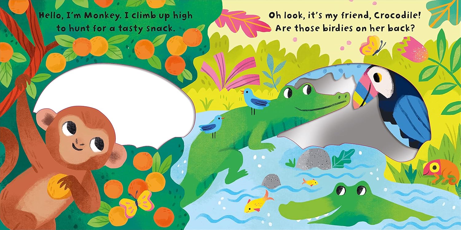 Priddy Books: My Jungle Friends - With Mirror Inside - كتب بريدي: أصدقائي في الغابة - مع مرآة بالداخل