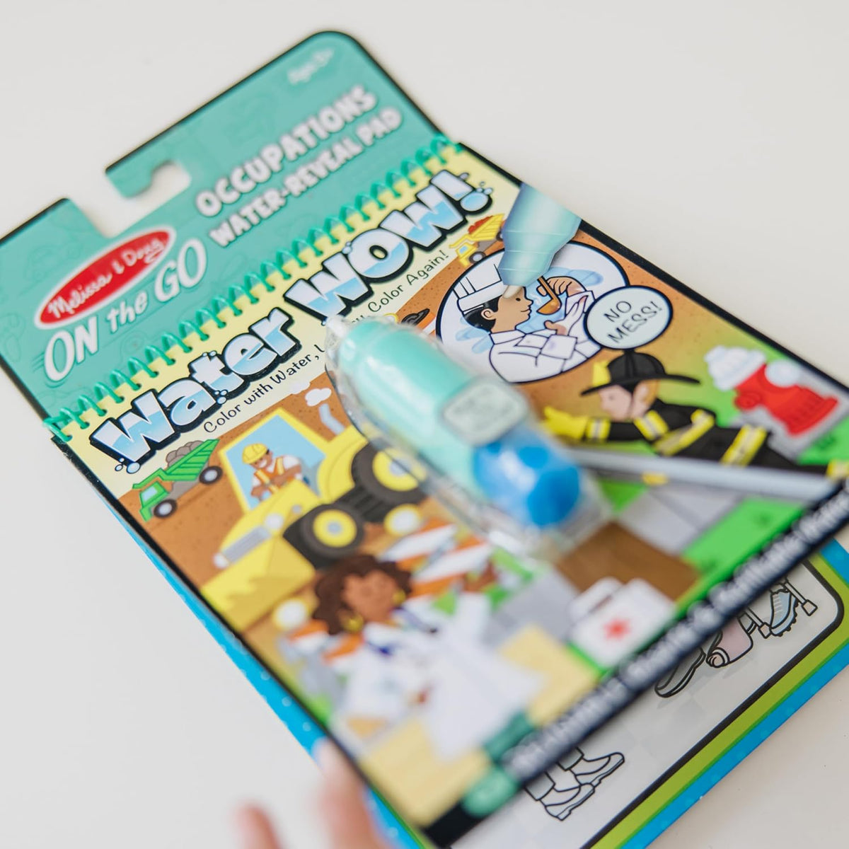 Melissa & Doug - Water Wow! On The Go  Reusable Water-Reveal Activity Pad - Occupations