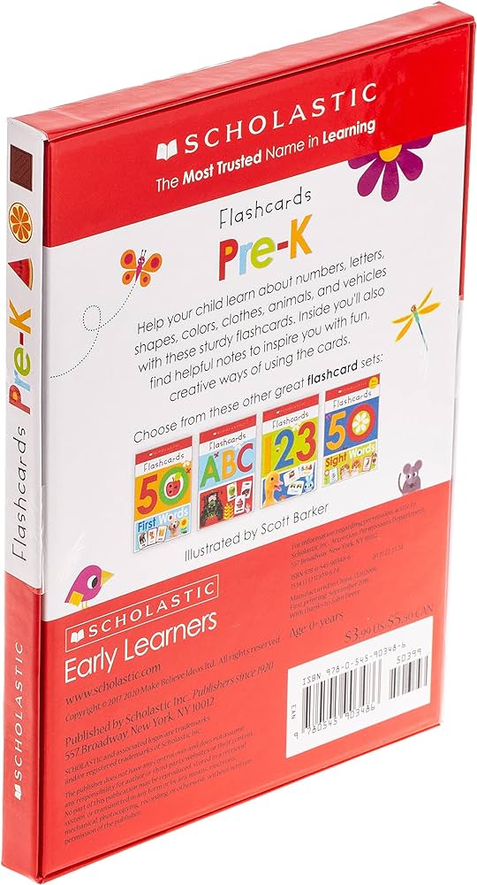 Scholastic Early Learners - Pre-K Summer Activity Flashcards - المتعلمون المدرسيون الأوائل - البطاقات التعليمية للأنشطة الصيفية لمرحلة ما قبل الروضة