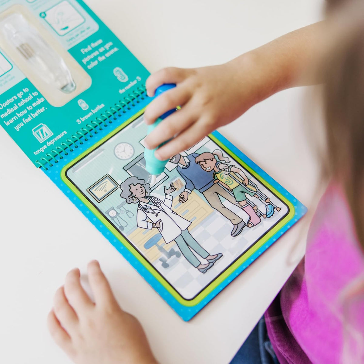 Melissa & Doug - Water Wow! On The Go  Reusable Water-Reveal Activity Pad - Occupations