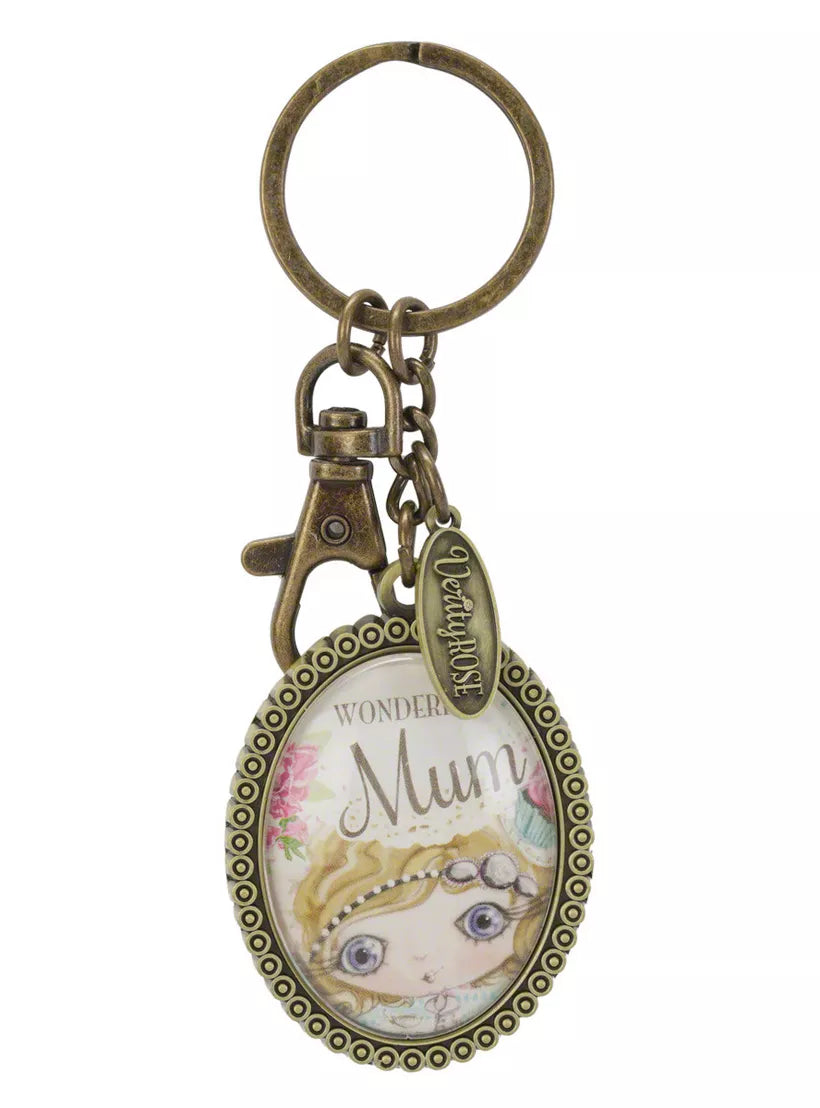 Verity Rose Keychain and Charm - Wonderful Mum