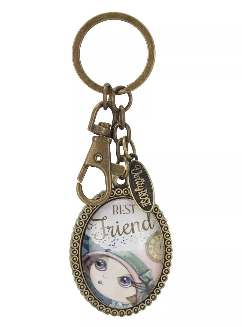 Verity Rose Keychain and Charm - Best Friend - ألعاب كيل - بقرة صغيرة مع سلسلة مفاتيح