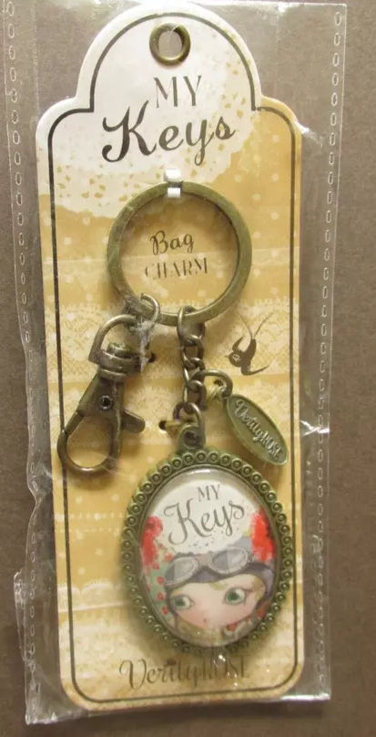 Verity Rose Keychain and Charm - My Keys - ألعاب كيل - بقرة صغيرة مع سلسلة مفاتيح