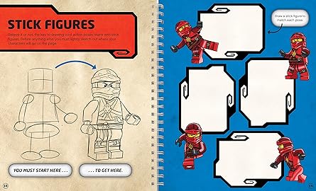 Klutz: Lego Ninjago Master Of Spinjitzu - How To Draw Ninja, Villains And More! - أشياء غير تقليدية يمكن رسمها (التجليد الحلزوني)