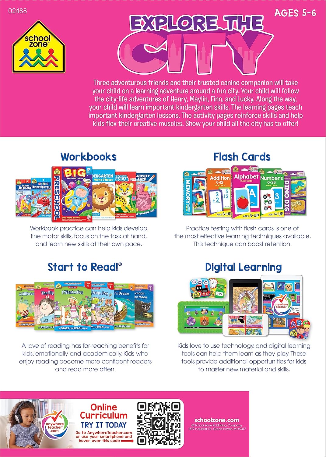 School Zone: Explore The City - Workbook Age 5-6