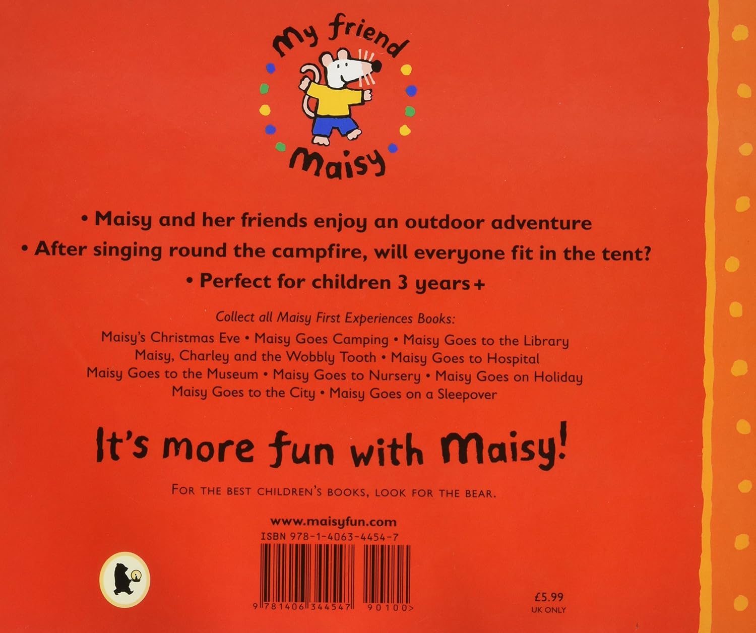 Maisy First Experiences Book: Maisy Goes Camping - كتاب تجارب ميسي الأولى: ميسي تذهب للتخييم