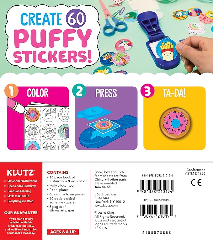 Klutz: Make Your Own Puffy Stickers - Book & Activity Kit