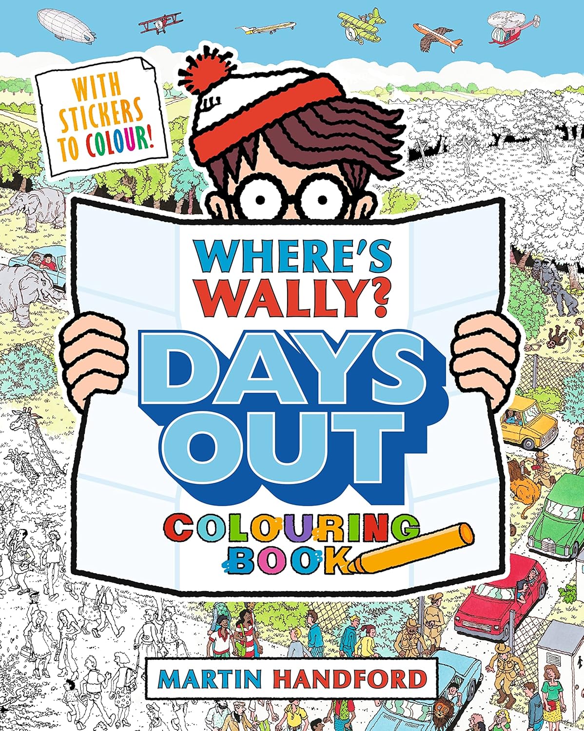Where's Wally? Days Out - Colouring Book - أين والي؟ أيام في الخارج - كتاب تلوين