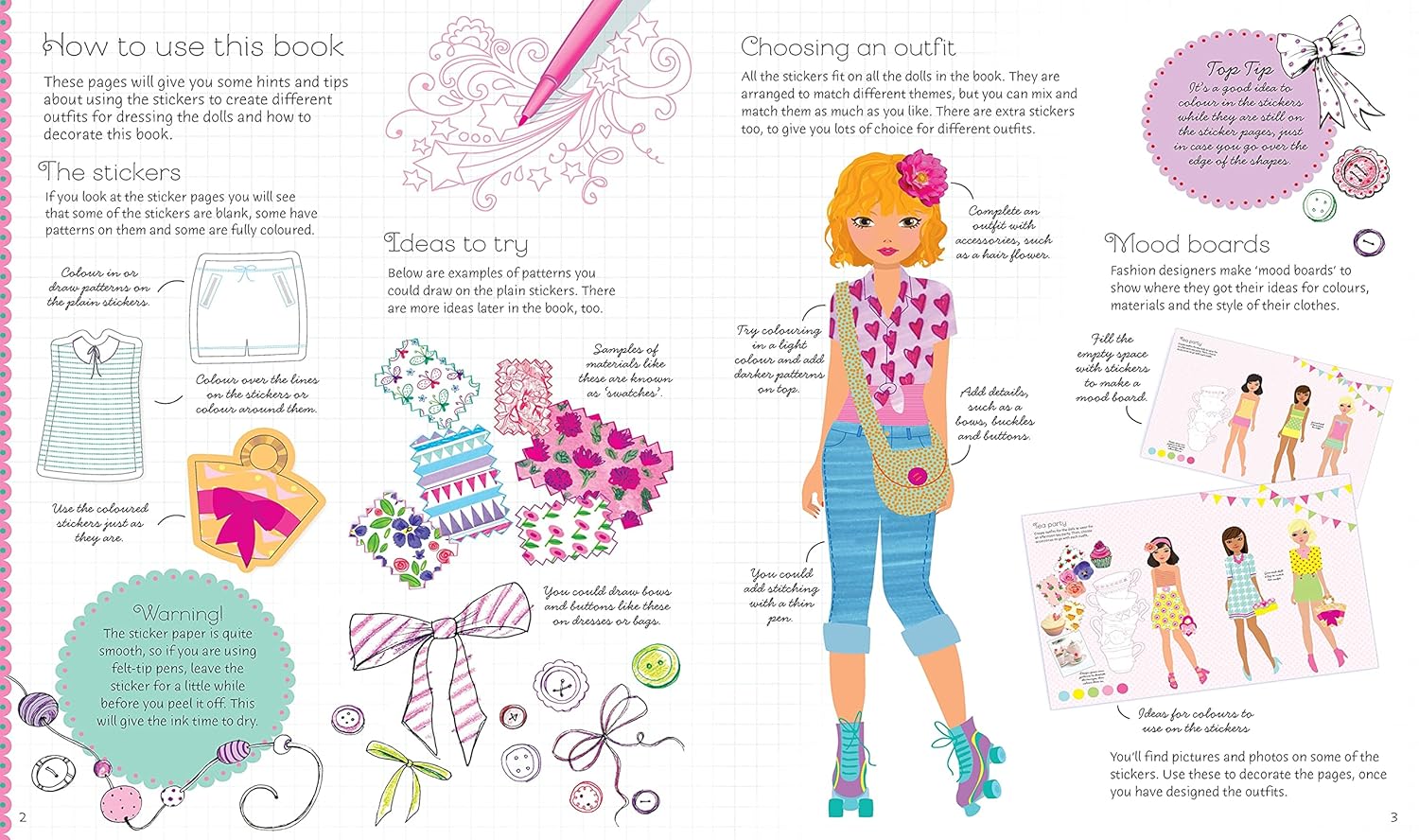 Usborne Activities - Sticker Dolly Dressing Fashion Designer Summer and Winter Collections - أنشطة Usborne - مجموعات الصيف والشتاء لمصممة أزياء Dolly Dressing