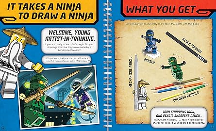 Klutz: Lego Ninjago Master Of Spinjitzu - How To Draw Ninja, Villains And More! - أشياء غير تقليدية يمكن رسمها (التجليد الحلزوني)