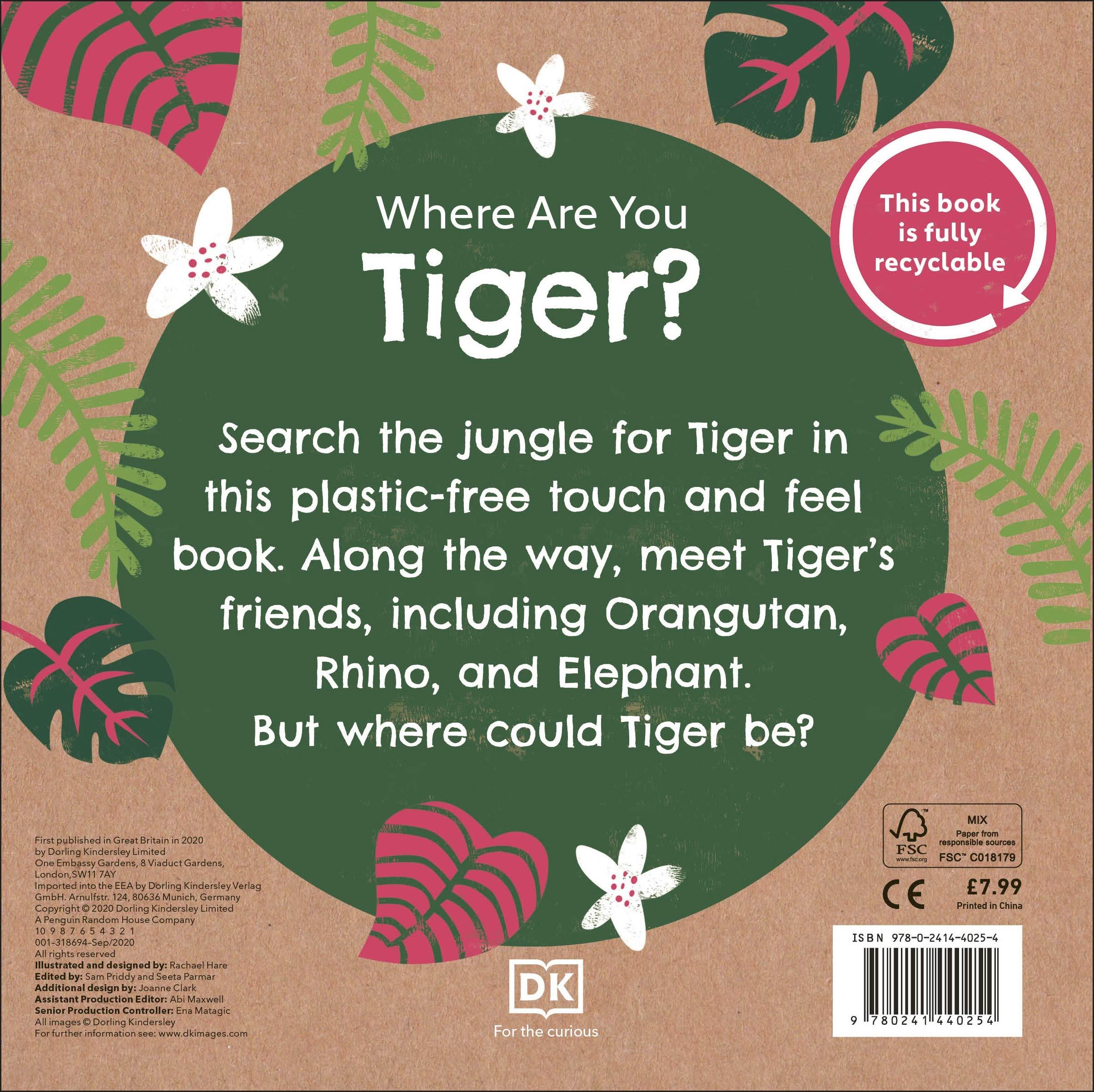 DK Eco Baby - Where Are You Tiger? - A Plastic-free Touch And Feel Book - Spectrawide Bookstore