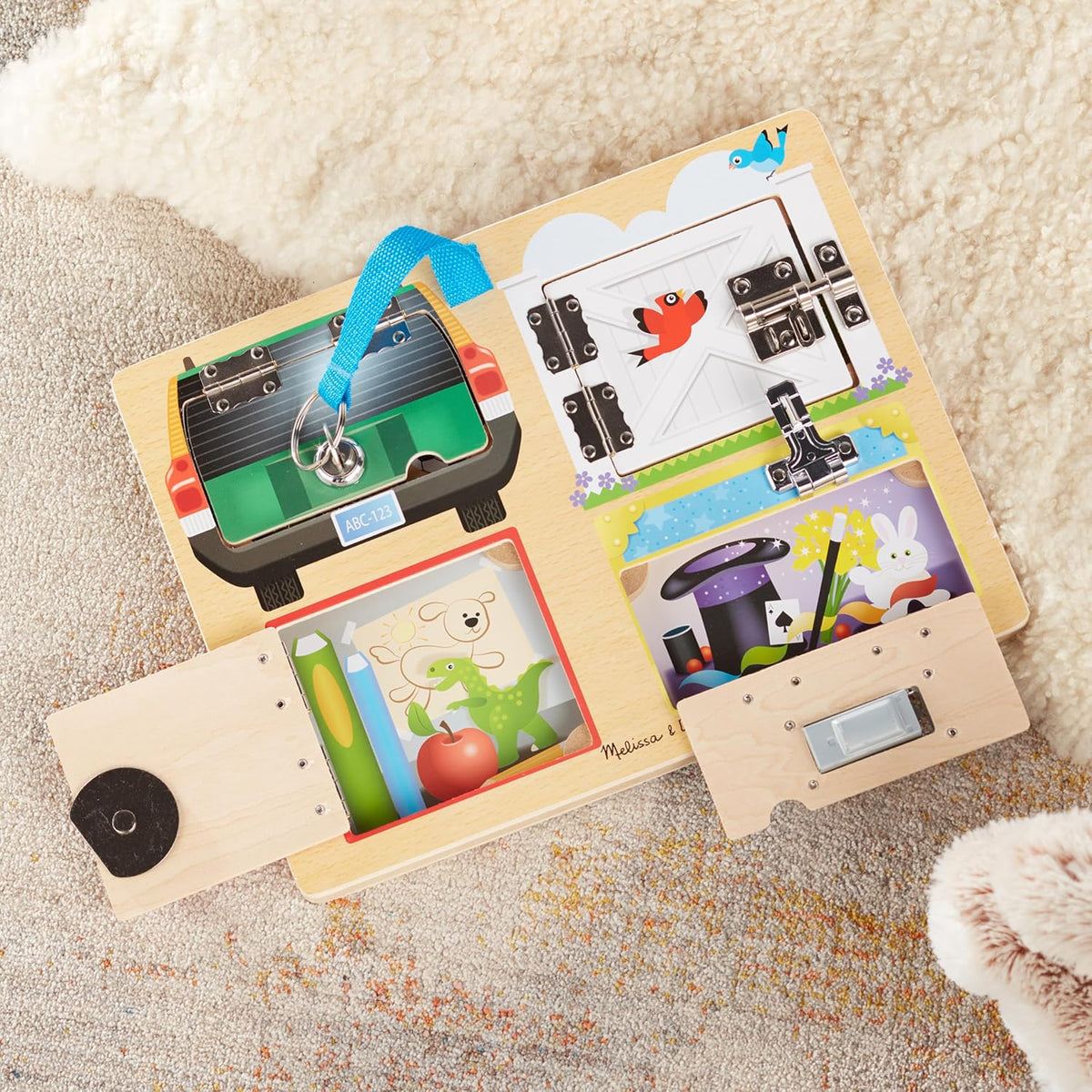 Melissa & Doug: Locks and Latches Board Wooden Educational Toy