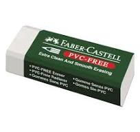 Faber Castell Pencil Eraser PVC - (.500fils each) - ممحاة قلم فابر كاستل PVC - (0.500 فلس لكل واحدة)