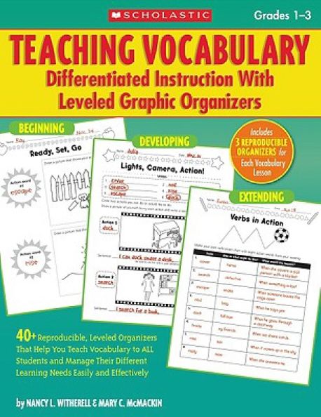 Teaching Vocabulary - Differentiated Instruction With Leveled Graphic Organizers - أكثر من 50 نشاطًا رياضيًا ممتعًا للغاية - للصف الرابع