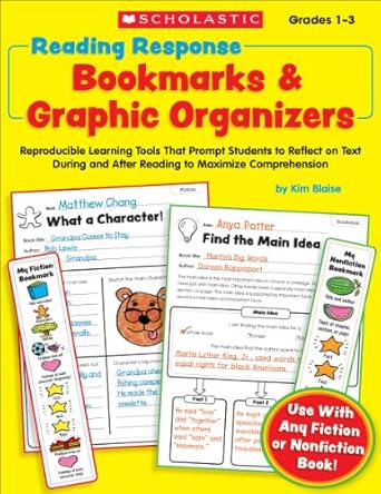 Reading Response Bookmarks & Graphic Organizers