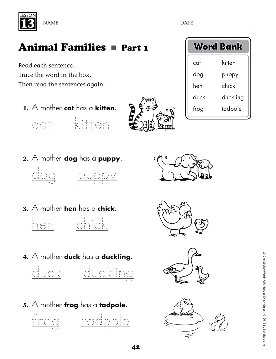 Scholastic Teaching Resources - 240 Vocabulary Words Kids Need to Know - Grade 1