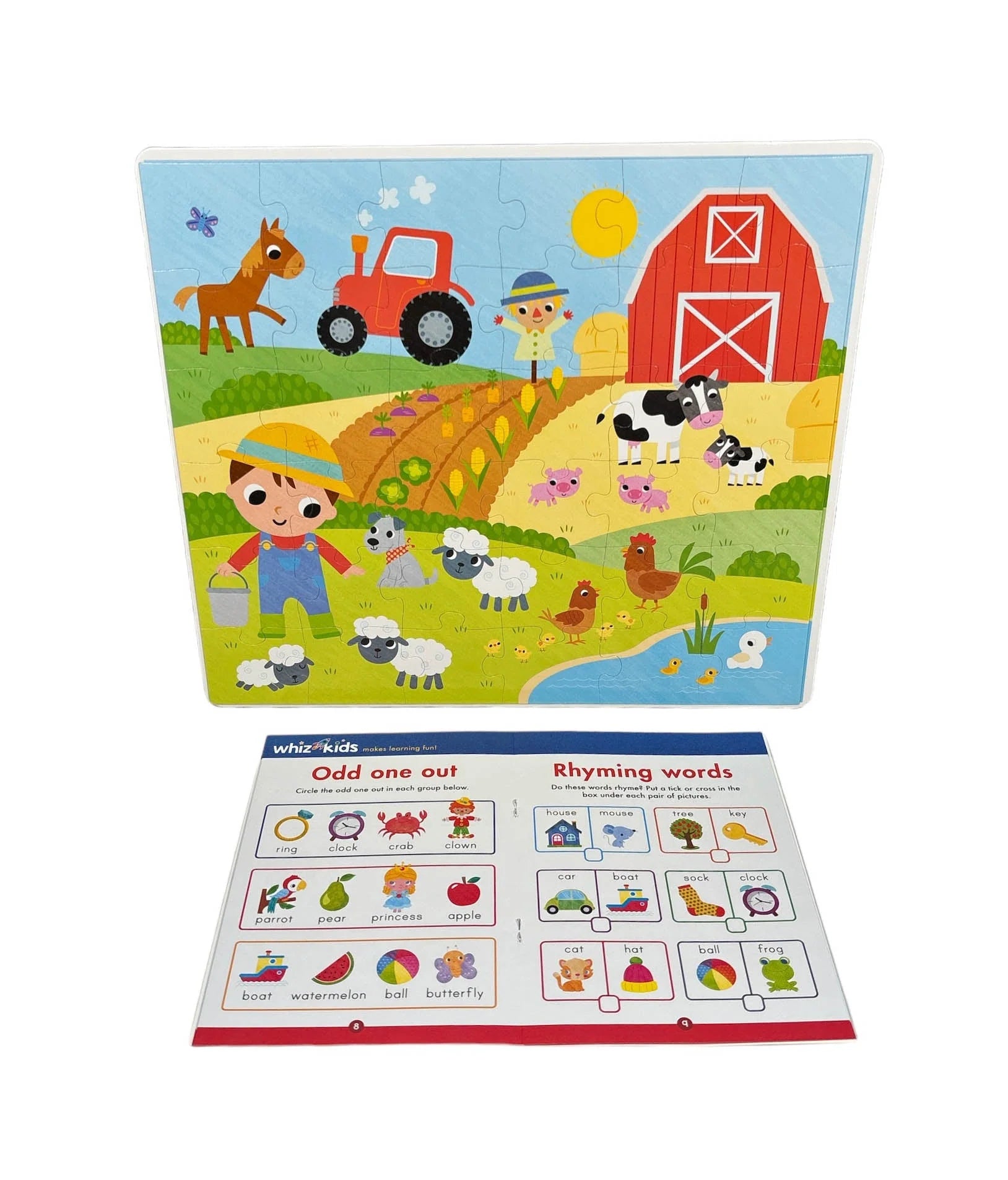 Whiz Kids Magnetic Puzzle & Book - On the Farm