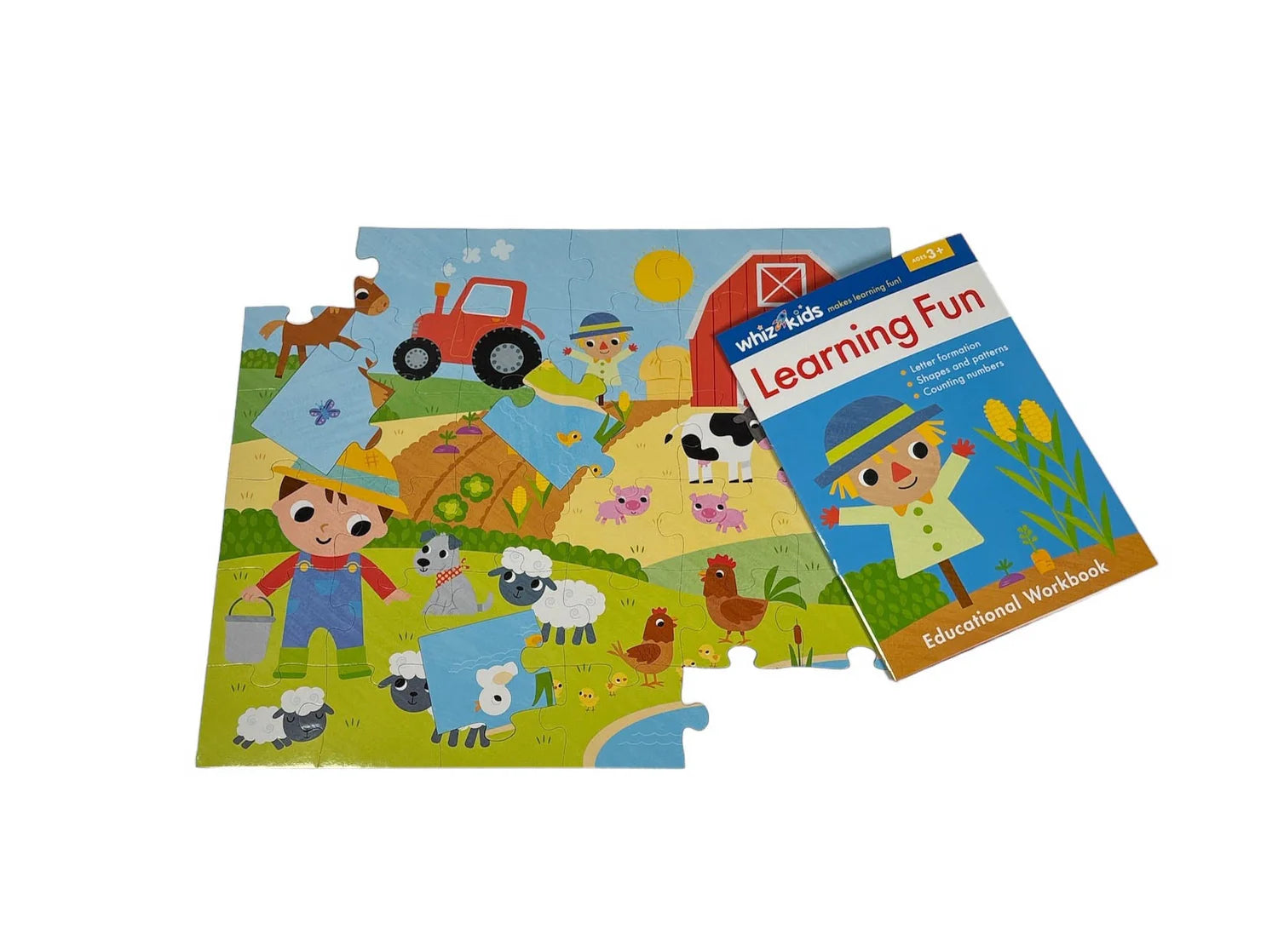 Whiz Kids Magnetic Puzzle & Book - On the Farm