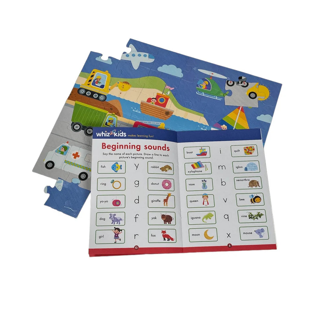 Whiz Kids Magnetic Puzzle & Book - Things that go