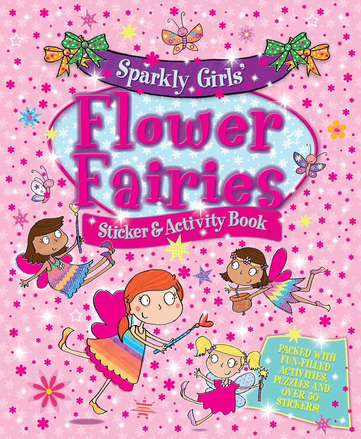 Sparkly Girls': Flower Fairies - Sticker And Activity Book - قراءة صورة - ملصق ولون - حكايات خرافية