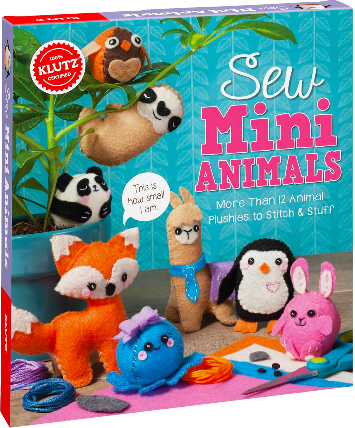 Klutz: Sew Mini Animals - Book & Activity Kit - Klutz: قم بحياكة حيوانات صغيرة - كتاب ومجموعة أنشطة