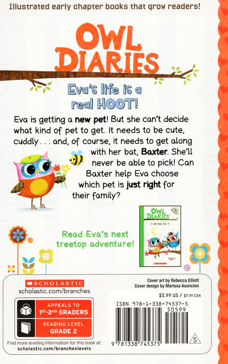 Owl Diaries #15 - Eva's New Pet - A Branches Book - يوميات البومة #15 - حيوان إيفا الجديد - كتاب الفروع