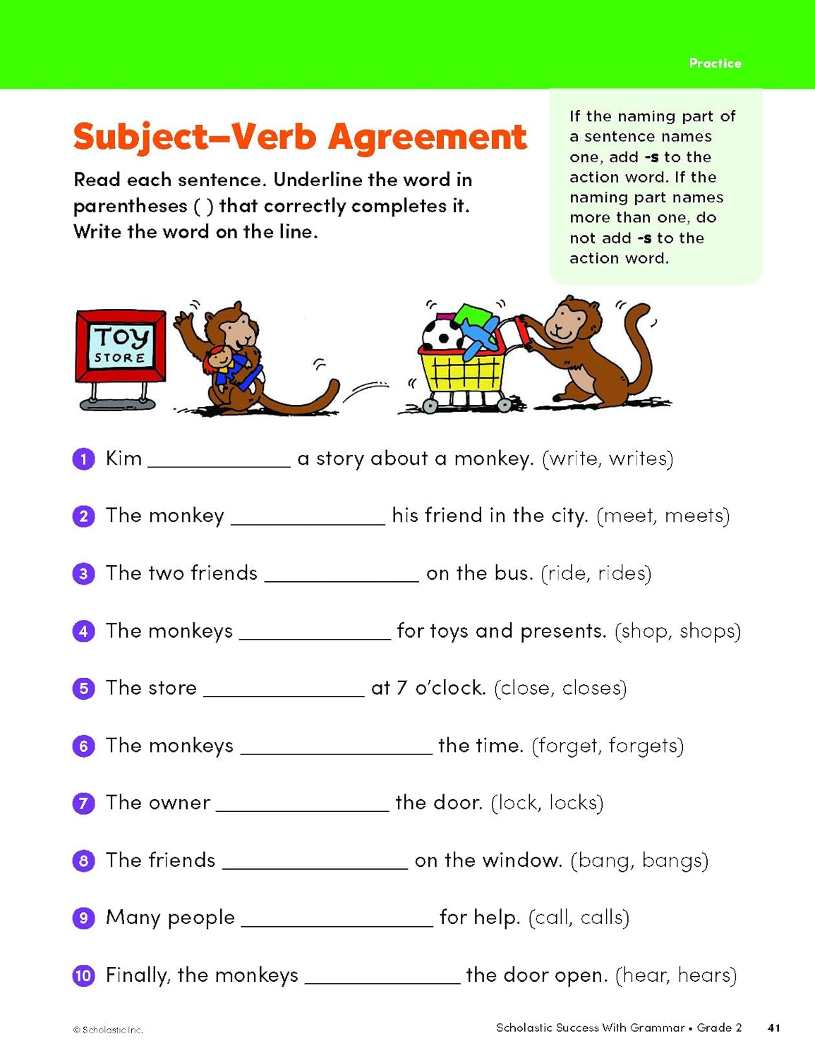 Scholastic Success With Grammar - Grade 2 Workbook