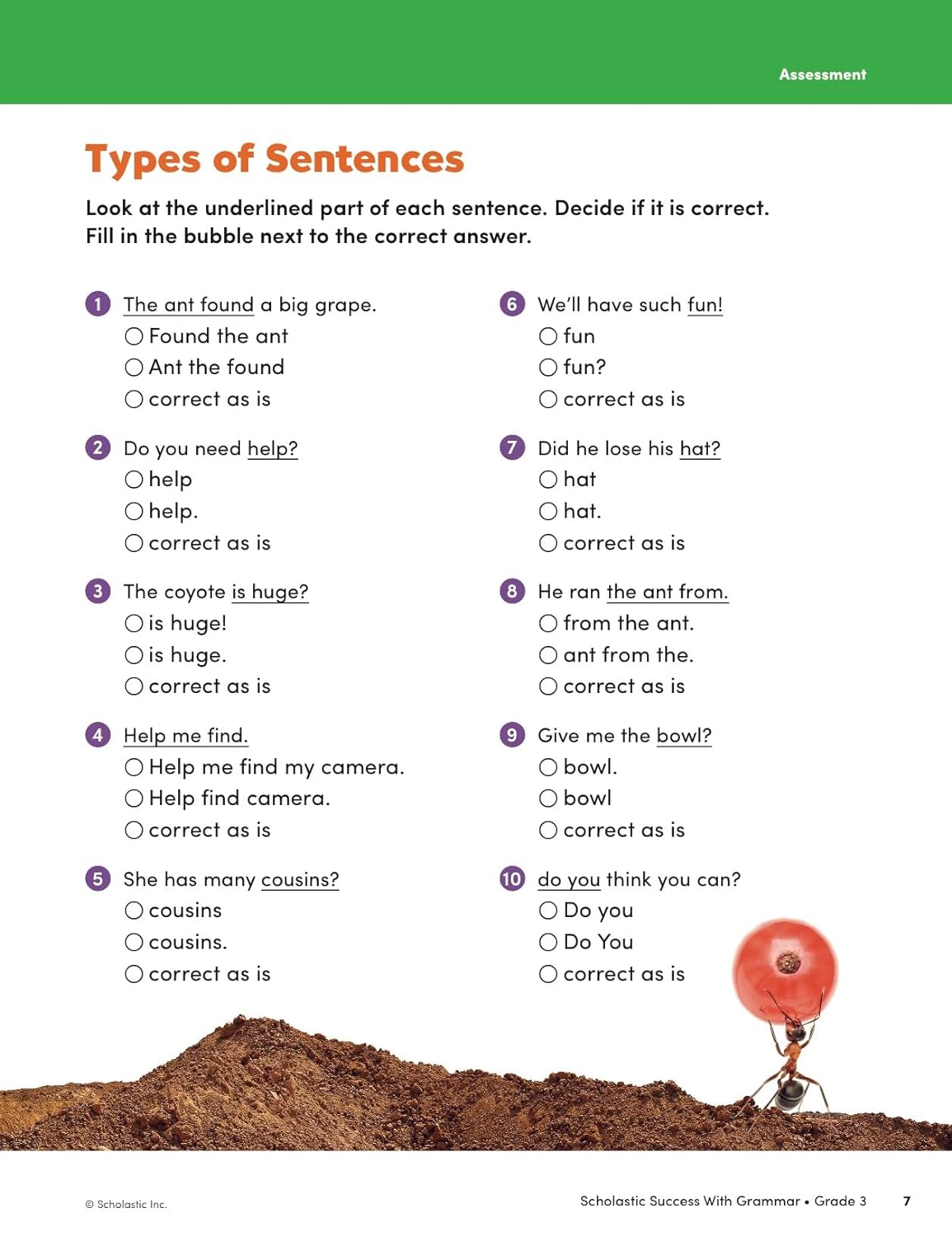 Scholastic Success With Grammar - Grade 3 Workbook