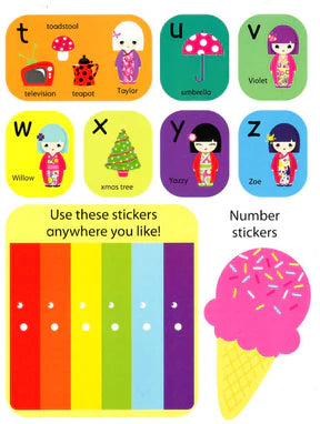 Kimmidoll Junior - My ABC ، كتاب ملصق 123