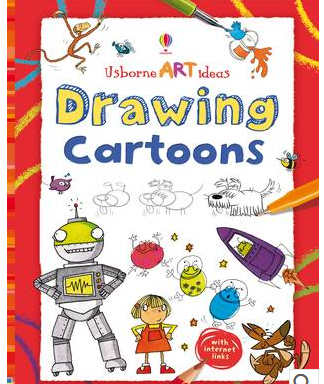 Usborne Art Ideas - Drawing Cartoons - أشياء غير تقليدية يمكن رسمها (التجليد الحلزوني)
