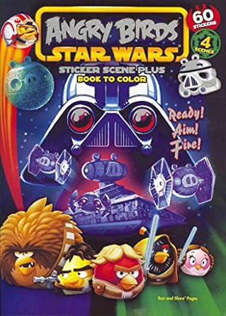 Angry Birds: star Wars - Sticker Scene Plus Book To Color - ملصق مارفل أفنجرز انفجر أكثر من 1000 ملصق