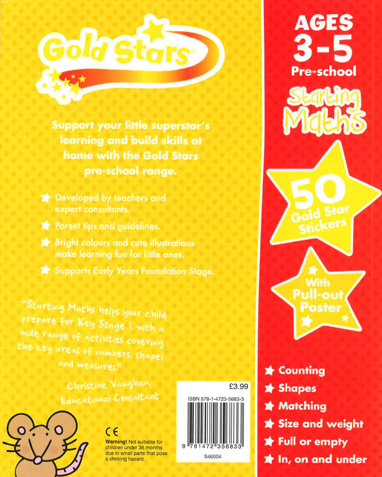 Gold Stars - Starting Maths - Ages 3-5 - النجوم الذهبية - بدء الرياضيات - الأعمار 3-5