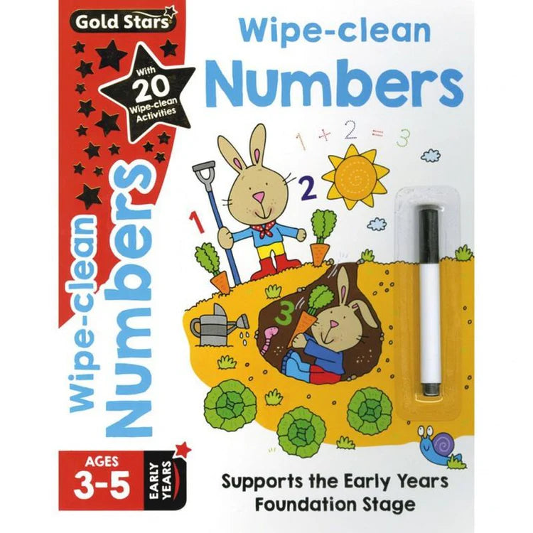 Gold Stars Wipe-Clean Numbers - نجوم ذهبية: أرقام قابلة للمسح