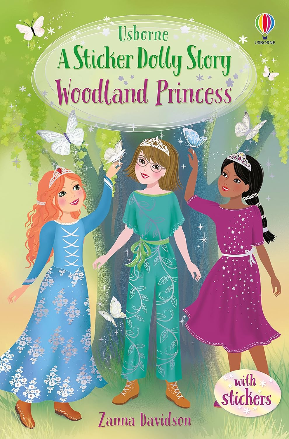 Usborne A Sticker Dolly Stories #07: Woodland Princess -  A Princess Dolls Story - أسبرن قصص الدمى اللاصقة #07: أميرة الغابة - قصة أميرات الدمى