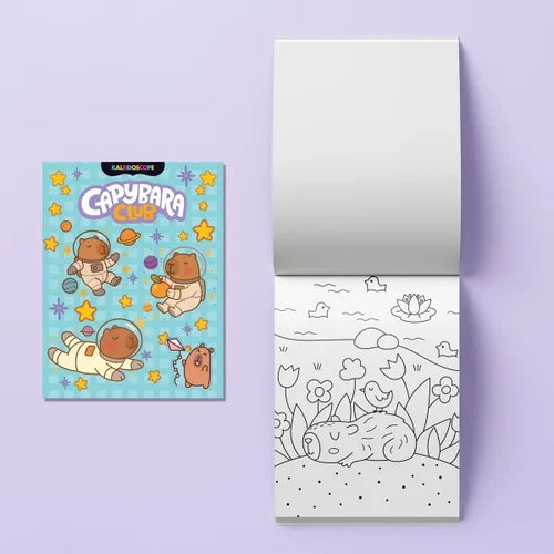 Kaleidoscope Colouring Kit: Capybara Club تلوين الروبوتات والسيارات والديناصورات: مجموعة صندوق (مع أقلام تلوين متغيرة الألوان)