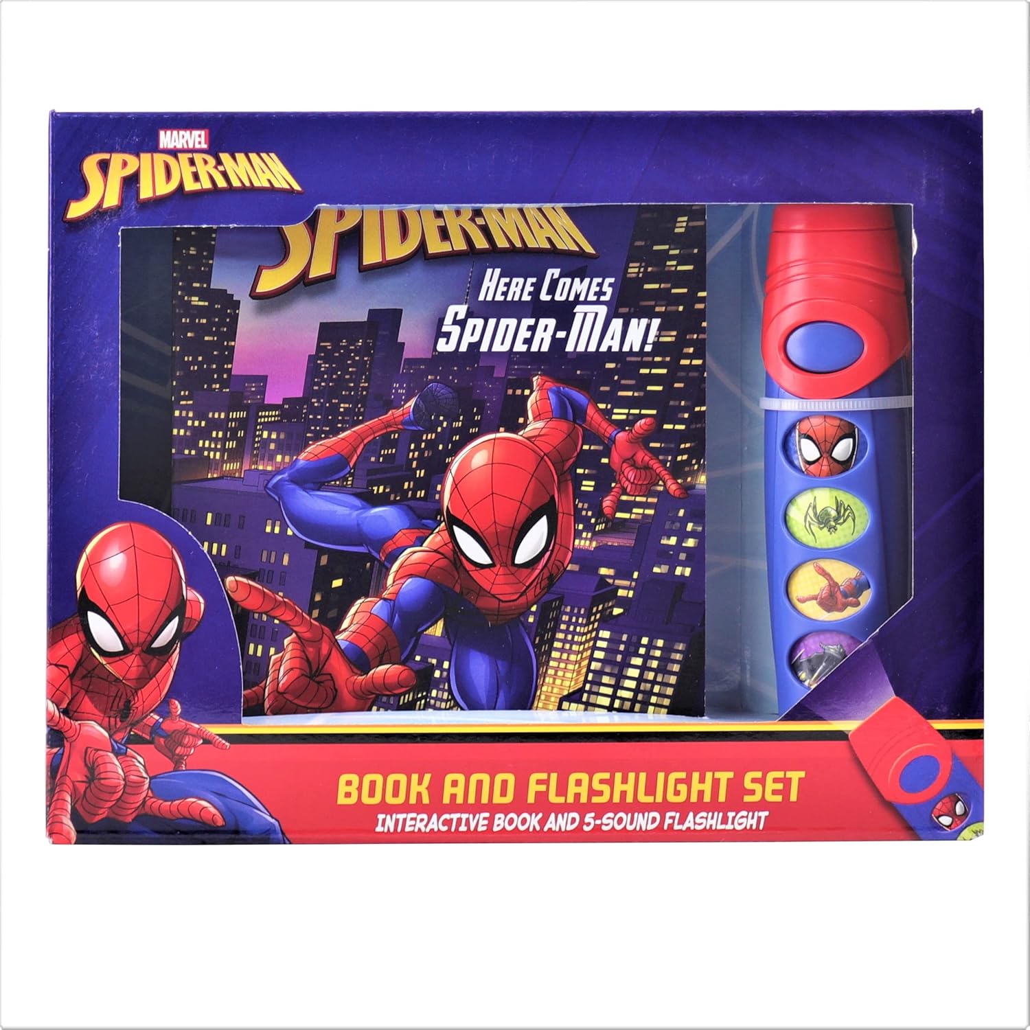 Spidey Snowglobe - Marvel Spider-Man: Book and Flashlight Set