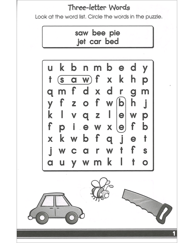 School Zone: My First Word Searches - Little Busy Book Grade K-1 - School Zone: My First Word Searches - Little Busy Book للصفوف K-1