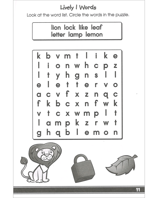 School Zone: My First Word Searches - Little Busy Book Grade K-1 - School Zone: My First Word Searches - Little Busy Book للصفوف K-1