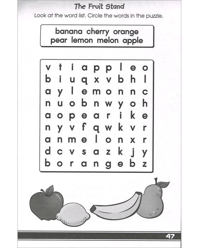School Zone: My First Word Searches - Little Busy Book Grade K-1 - School Zone: My First Word Searches - Little Busy Book للصفوف K-1
